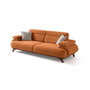 Atelier Del Sofa Bonjo Walnut - Sofá de 3 plazas Rojo azulejo